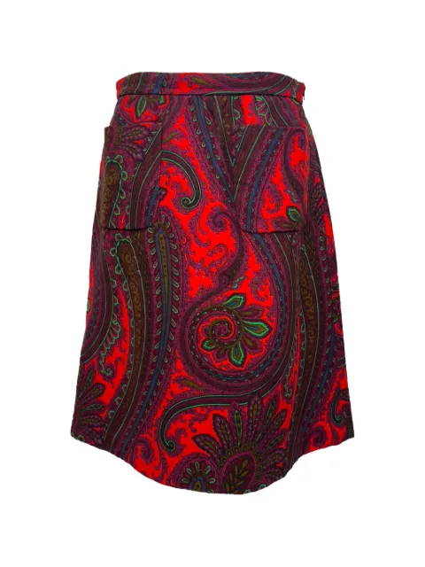 Miu Miu Pre-Owned paisley-print A-line mini skirt Red RFCPUGBCL757032W
