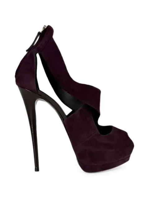 Giuseppe Zanotti Vintage cross-strap platform pumps Purple RFCPUGBSH757562W