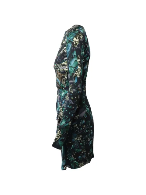 Peter Pilotto geometric-print ruched dress Black NAPPUGBCL145537W