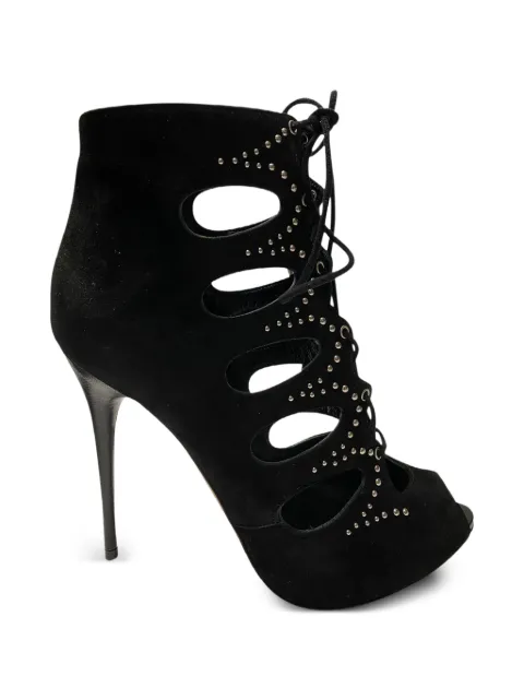 Alexander McQueen Pre-Owned studded lace-up boots Black NAPPUGBSH081455W