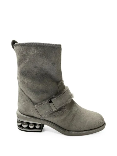 Nicholas Kirkwood Casiti pearl ankle boots Grey NAPPUGBSH085687W
