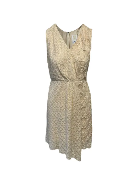 Anna Sui Vintage asymmetric lace dress Neutrals HNPUGBCL075525W