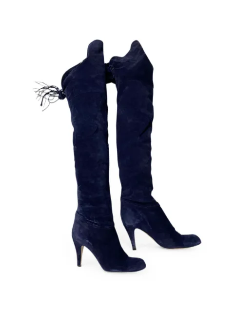 Chloé Vintage Hannah tasselled over-the-knee boots Blue NAPPUGBSH081480W