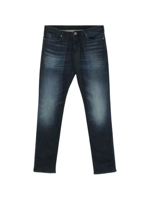 Emporio Armani faded-effect whiskered jeans Blue EM000121AF27790