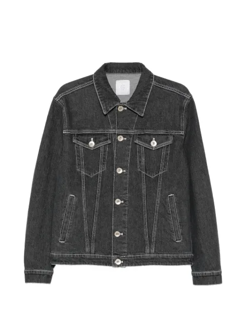 Eleventy contrast-stitch denim jacket Black N75GBTM10TES0N177