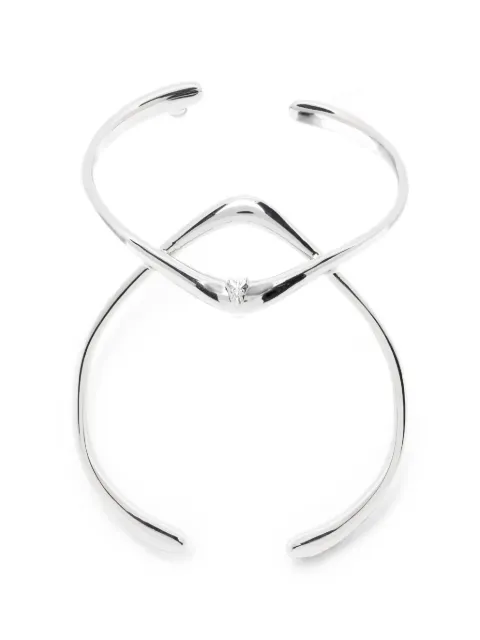 Patrizia Pepe minimalist crossover bracelet Silver 8J0127M0000Z002