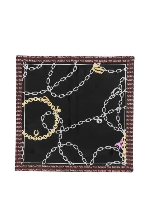 Patrizia Pepe Pepe Chain scarf Black 8F0084A4X1P