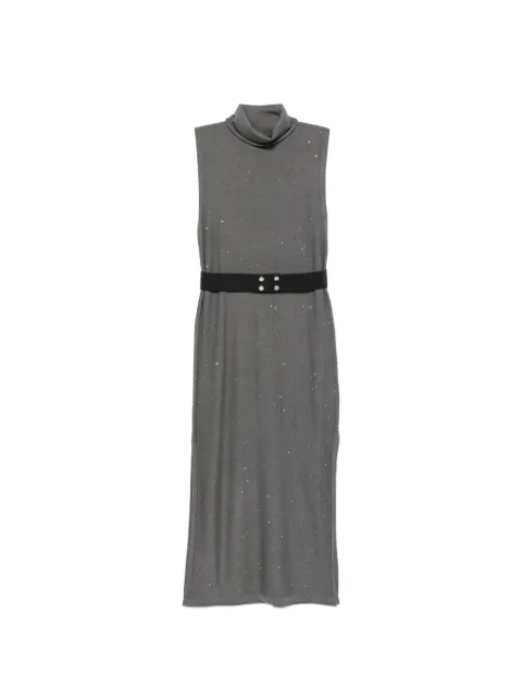 Patrizia Pepe belted sequin-embellished dress Grey 8A0029KK008S776