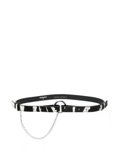 Patrizia Pepe zebra-print chain-detail belt Black 8W0000L056