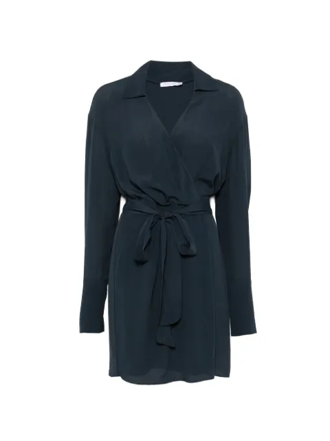 Patrizia Pepe tie-waist wrap dress Blue 8A0173A8I1CB23