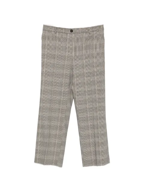 Patrizia Pepe checked oversized-waist trousers Grey 8P0635C8003F603