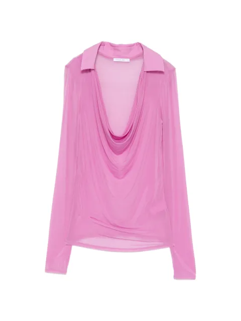 Patrizia Pepe sheer ruched top Pink 8M0234J435M570