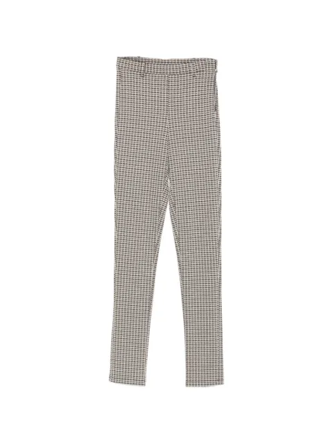 Patrizia Pepe houndstooth-pattern slim-fit trousers Neutrals 8P0373C0243J529