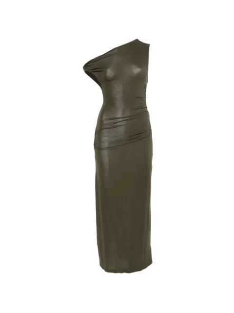 Patrizia Pepe asymmetric draped midi dress Green 8A0138J0041G639