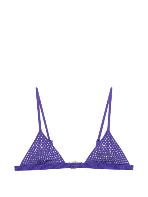 Patrizia Pepe rhinestone-embellished triangle bras Purple 8I0000J0047M573