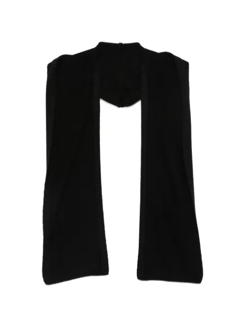 Patrizia Pepe hooded knit scarf Black 8F0052K9O3A
