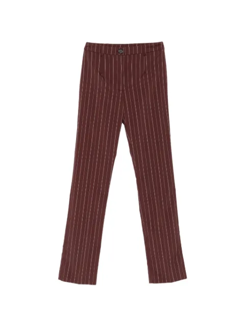 Patrizia Pepe pinstripe tailored trousers Brown 8P0521C7001F604