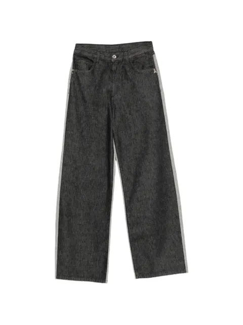 Patrizia Pepe bi-colour wide-leg jeans Black 8P0028D1101K504