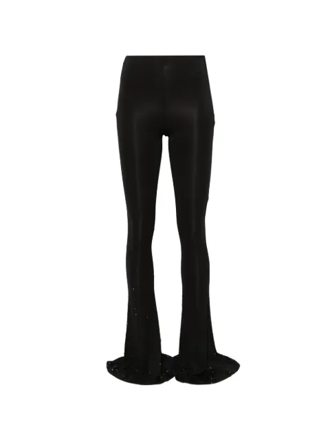 Patrizia Pepe rhinestone-embellished flared trousers Black 8P0385J0047K506