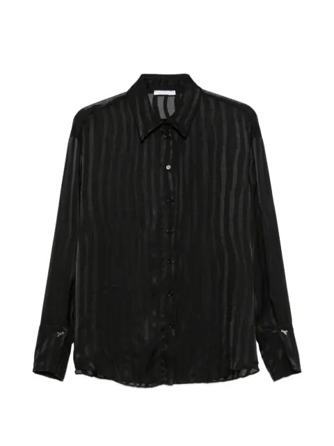 Patrizia Pepe dévoré oversized shirt Black 8C0341C0236K103