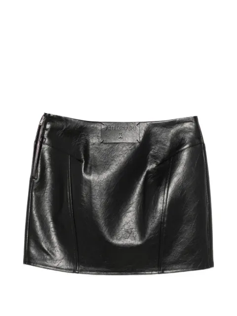 Patrizia Pepe logo-patch coated skirt Black 8G0106E070K103