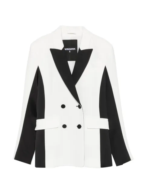 Patrizia Pepe color-block double-breasted blazer White 8S0000C7004J526
