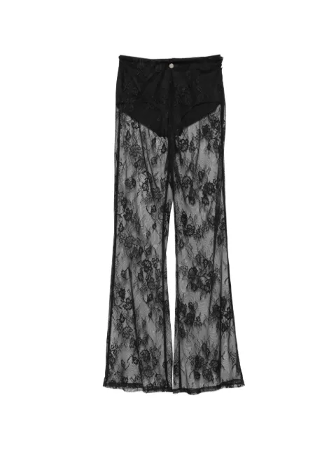 Patrizia Pepe flared lace trousers Black 8P0483J0050K103