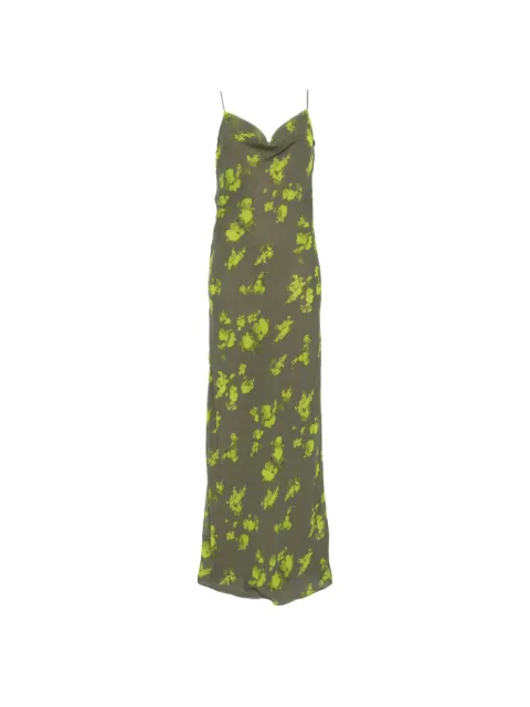 Patrizia Pepe floral-print cowl-neck maxi dress Green 8A0452C0245J527
