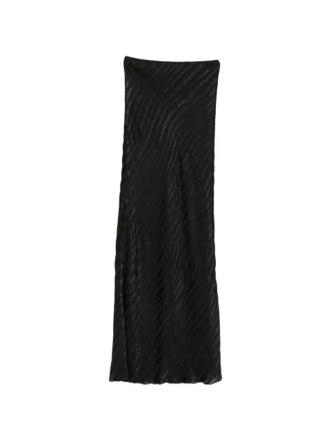 Patrizia Pepe diagonal-stripe maxi skirt Black 8G0098C0236K103