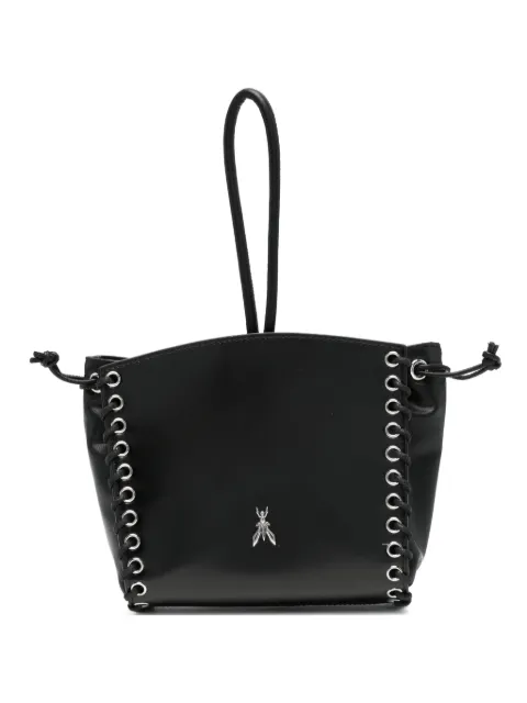 Patrizia Pepe lace-up leather clutch bags Black 8B0073L084K103