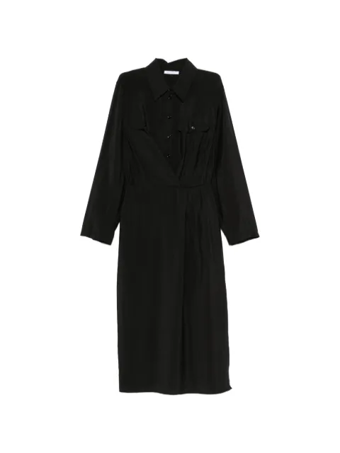 Patrizia Pepe long-sleeve shirt midi dress Black 8A0488C7999K103