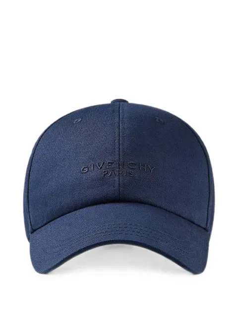 Givenchy Paris embroidered cap in cotton Blue BPZ0CAP0C4