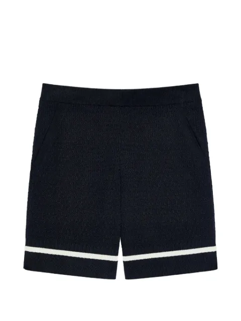 Givenchy bermuda shorts in knit with Givenchy Paris embroidery Blue BM51RD4YRA