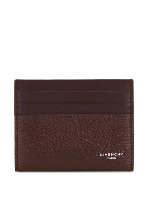 Givenchy card holder in grained leather Brown BK60GSK21M