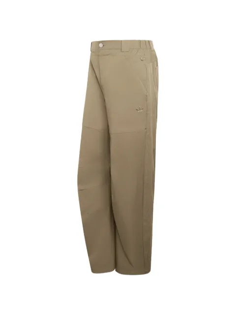 adidas logo-embroidered trousers Neutrals KR9655