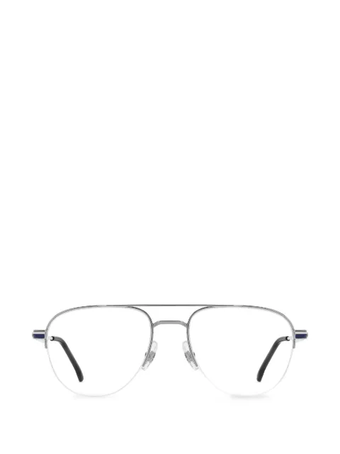 Carrera double-bridge pilot-frame glasses Silver CARRERA385