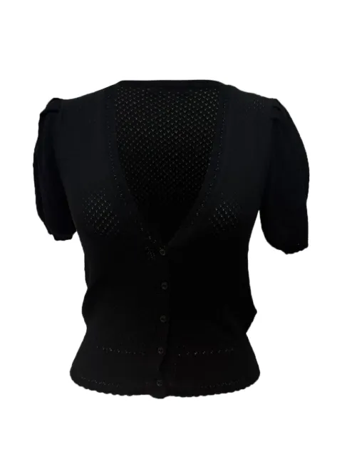 DÔEN knitted short-sleeve cardigan Black RFCPUGBCL756717W