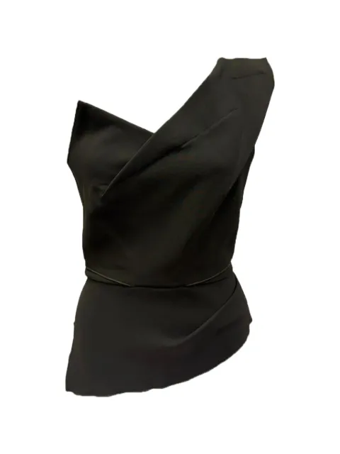 Roland Mouret asymmetric one-shoulder top Green RFCPUGBCL756722W