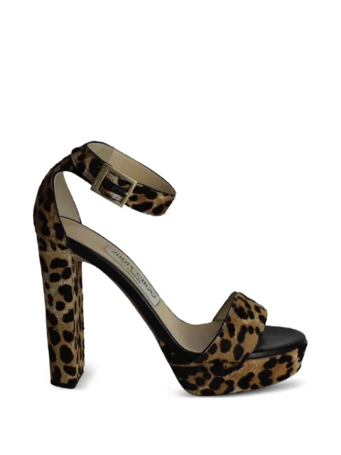 Jimmy Choo Pre-Owned Holly animal-print platform sandals Neutrals NAPPUGBSH289737W