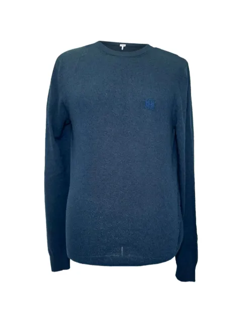 Loewe Pre-Owned 2020s Anagram embroidered sweater Blue RFCPUGBCL760121M