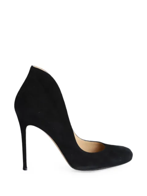 Gianvito Rossi round-toe flared pumps Black NAPPUGBSH283987W