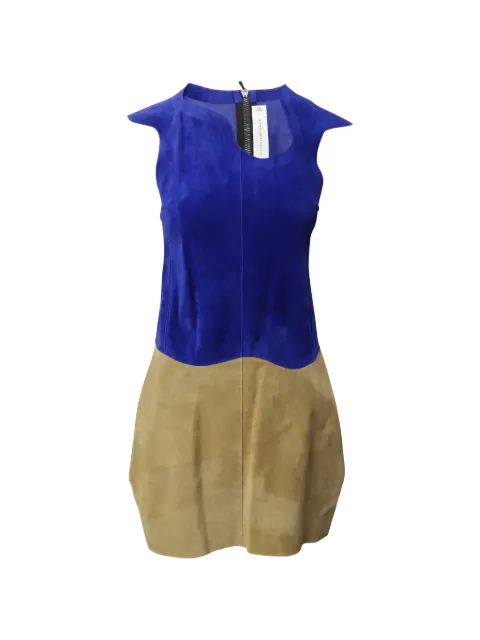 Victoria Beckham paneled suede dress Blue NAPPUGBCL125909W