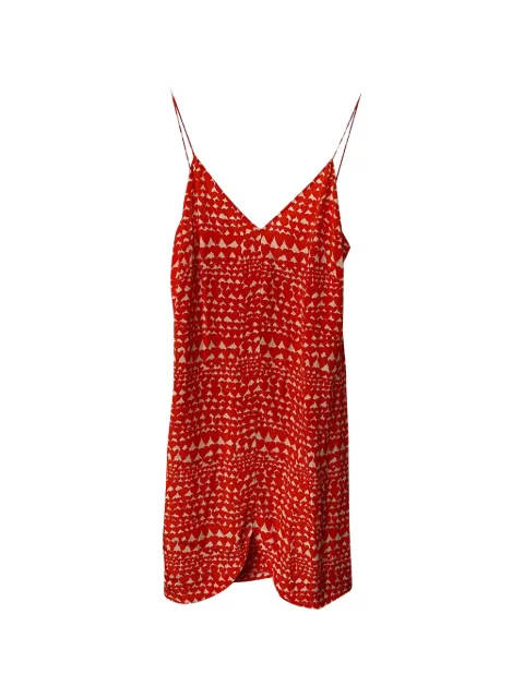 Stella McCartney Pre-Owned heart-print scalloped slip dress Red NAPPUGBCL090474W
