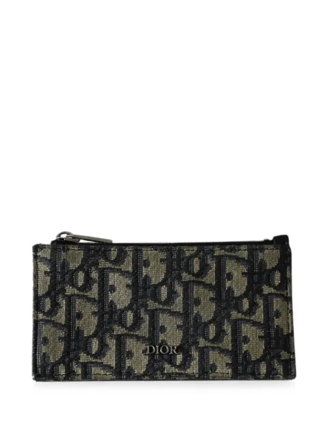 Christian Dior Pre-Owned Dior Oblique zipped card holder Black MRPPUGBBA292020M
