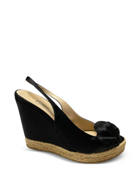 Prada Pre-Owned flower-detail espadrilles Black NAPPUGBSH091490W