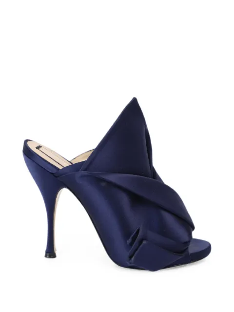 Nº21 Raso knot mules Blue NAPPUGBSH261759W