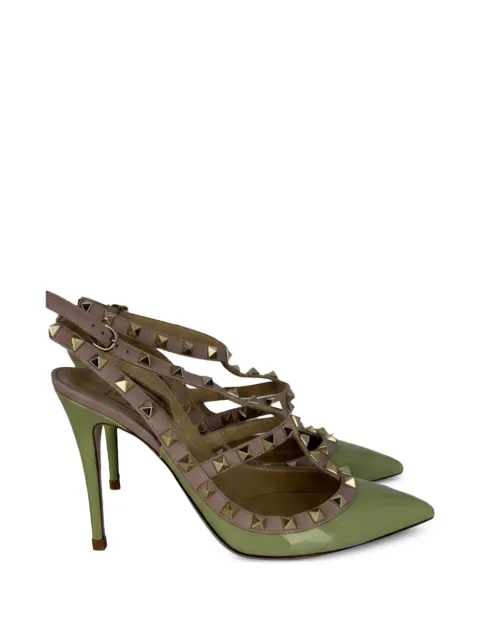 Valentino Garavani Pre-Owned Rockstud ankle strap sandals Green RFCPUGBSH758530W