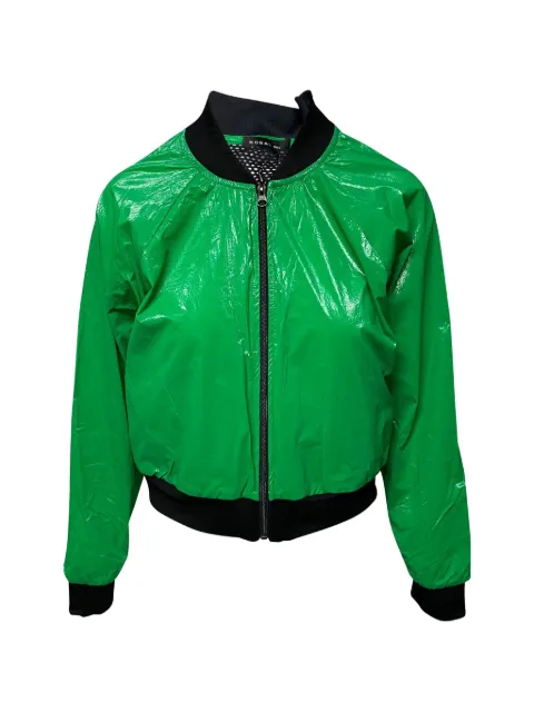 Koral mesh-panel zip-up jacket Green NAPPUGBCL088768W