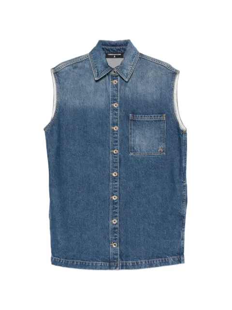 Patrizia Pepe sleeveless denim shirt Blue 8C0116D1WZBCB26