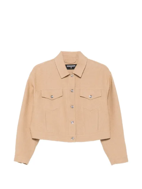 Patrizia Pepe micro-bouclé jacket Neutrals 8S0092C8000B904
